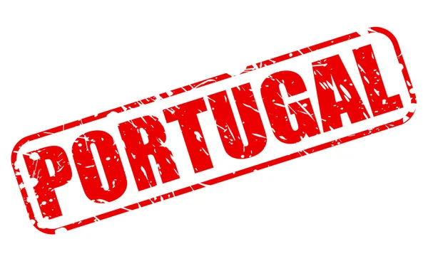 Portugal timbre rouge texte — Image vectorielle