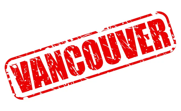 Vancouver kırmızı damga metni — Stok Vektör