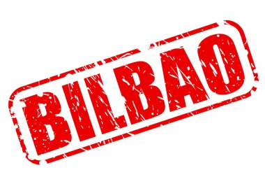 Bilbao kırmızı stampp metin