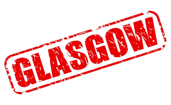 GLASGOW-tekst med rødt stempel – stockvektor