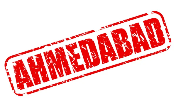 AHMEDABAD texto carimbo vermelho — Vetor de Stock