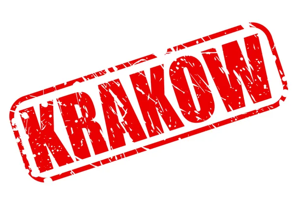 Krakow texto carimbo vermelho — Vetor de Stock