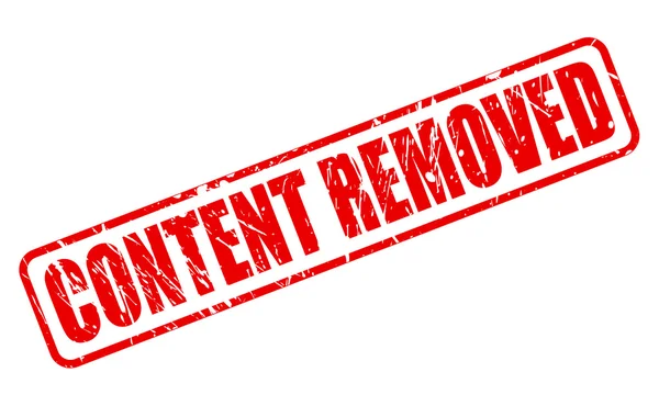 Content Removed red stamp text — Stock Vector