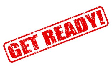 GET READY red stamp text clipart