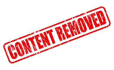 Kaldırıldı kırmızı damga metni içerik