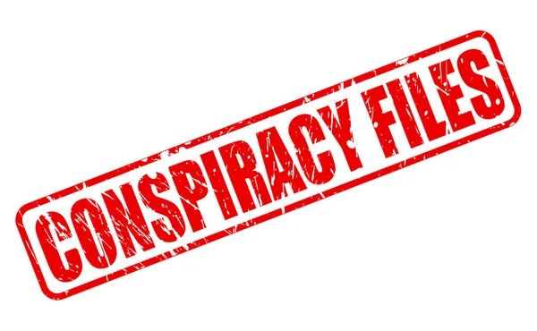 Conspiracy Files red stamp text — Stock Vector