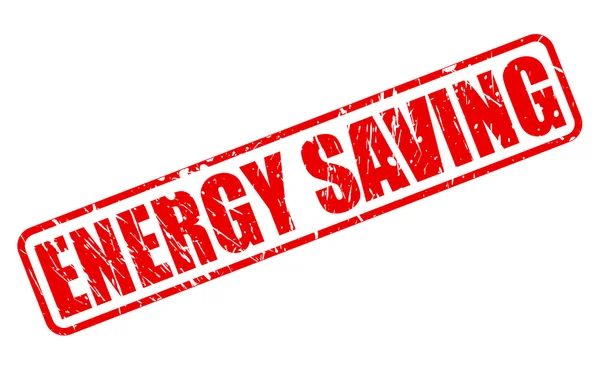 Tekst czerwony znaczek oszczędności energii — Wektor stockowy