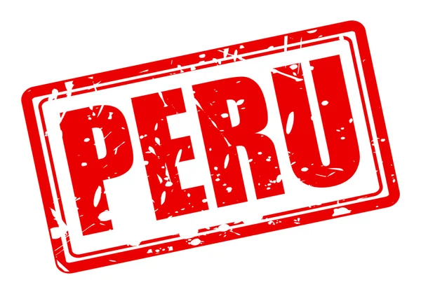 Peru carimbo vermelho texto —  Vetores de Stock