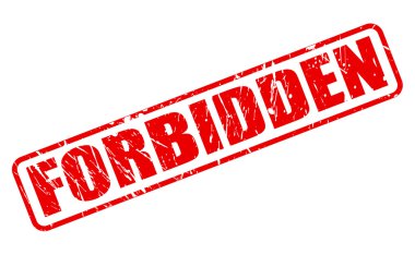 Kırmızı damga metni yasak