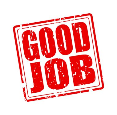 İyi iş kırmızı damga metni