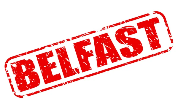 Belfast červené razítko text — Stockový vektor