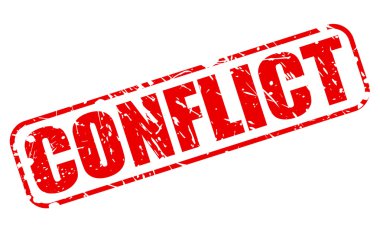 Çatışma kırmızı metin bastırıp sıkıştırmak