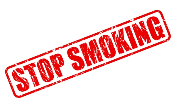 Stoppen met roken rode stempel tekst — Stockvector