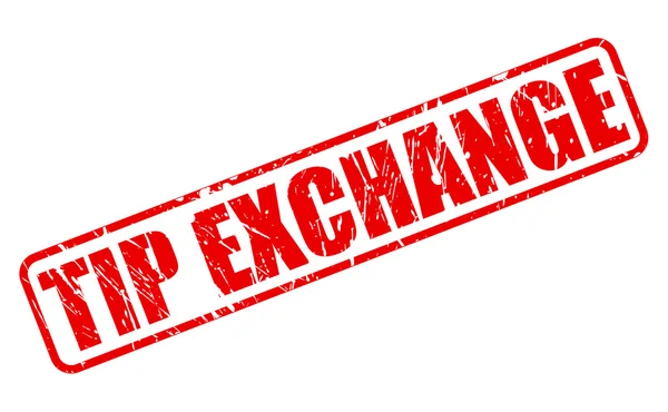 Tip exchange red stamp text — Stock Vector