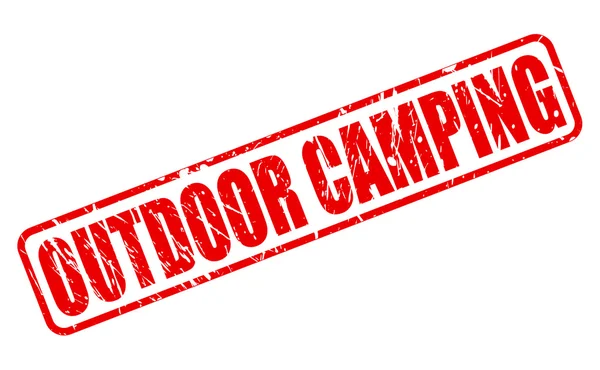 Outdoor camping roter Stempel Text — Stockvektor