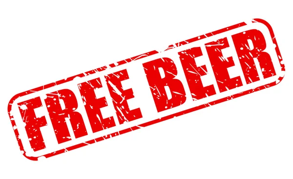 Free Beer red stamp text — Stock Vector