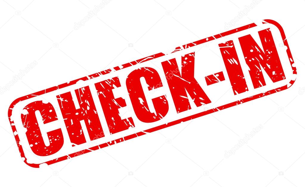 CHECKIN red stamp text — Stock Vector © pockygallery 80627710