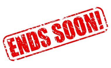 Biter yakında kırmızı damga metni