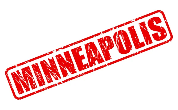 Minneapolis kırmızı damga metni — Stok Vektör