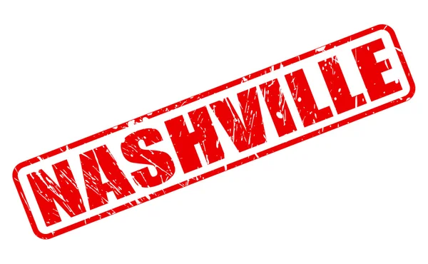 NASHVILLE texto de sello rojo — Archivo Imágenes Vectoriales