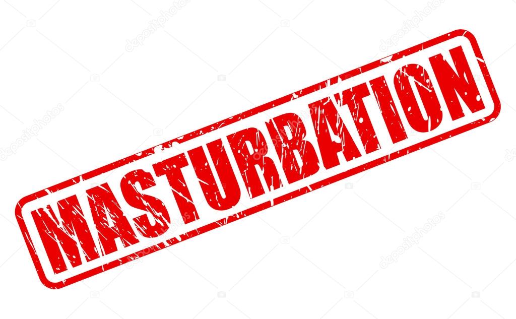 Masturbation red stamp text