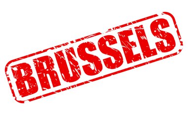 Brüksel kırmızı damga metni beyaz