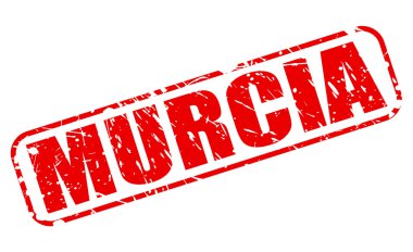 Murcia kırmızı damga metni beyaz
