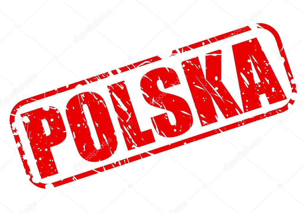 POLSKA red stamp text
