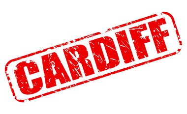 Cardiff kırmızı damga metni beyaz