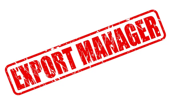 Export Manager texto de sello rojo — Archivo Imágenes Vectoriales