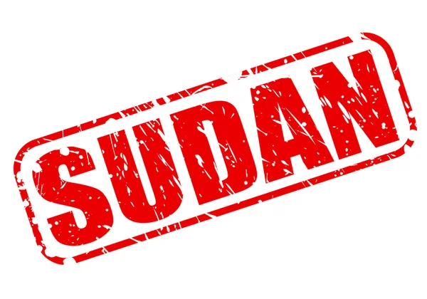 Sudan röd stämpel text — Stock vektor