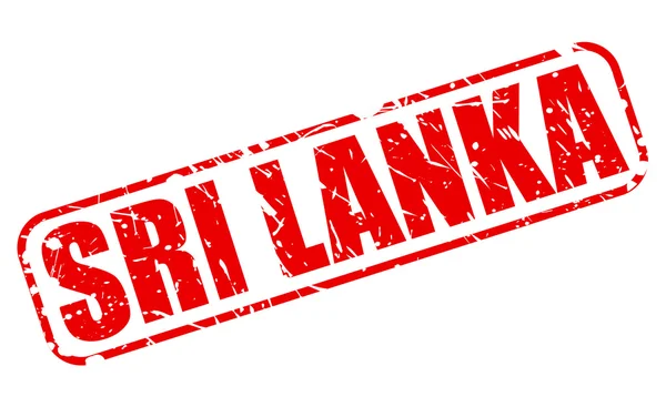 SRI LANKA texto de sello rojo — Archivo Imágenes Vectoriales