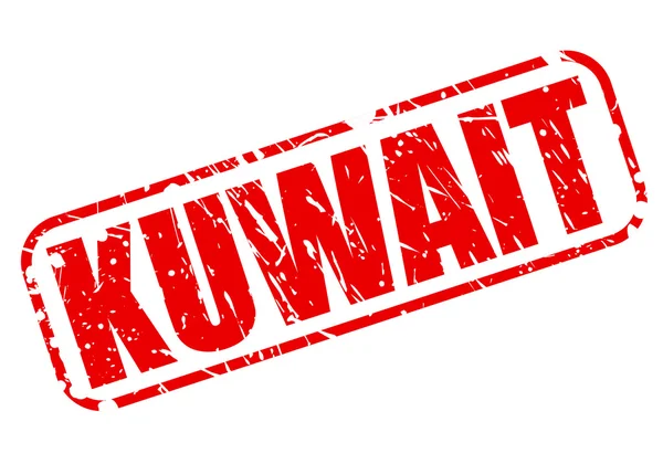Kuwait texto carimbo vermelho — Vetor de Stock