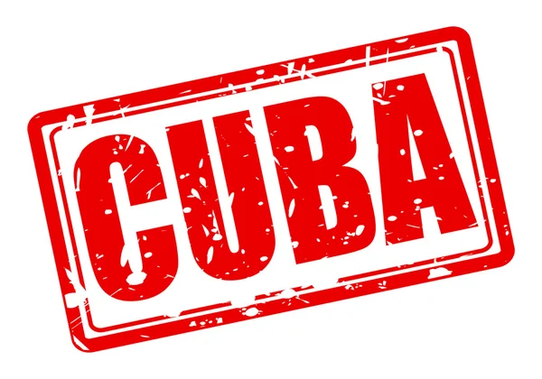 Cuba red stamp text — Stock Vector