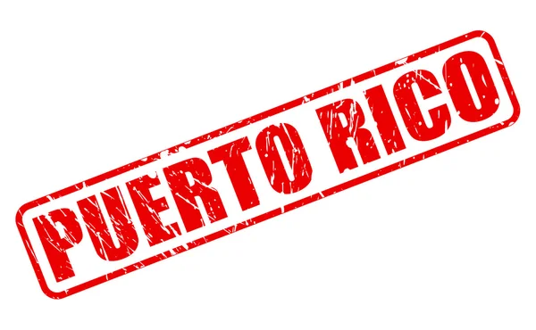 Tekst czerwony znaczek Puerto Rico — Wektor stockowy