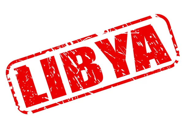 Texto del sello rojo LIBYA — Vector de stock