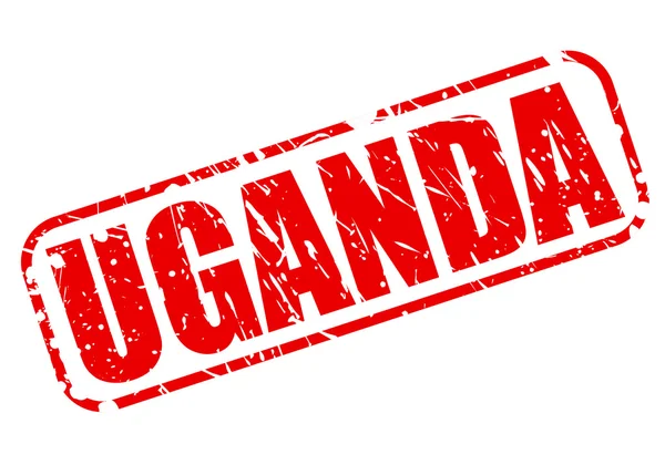 UGANDA texto de sello rojo — Archivo Imágenes Vectoriales
