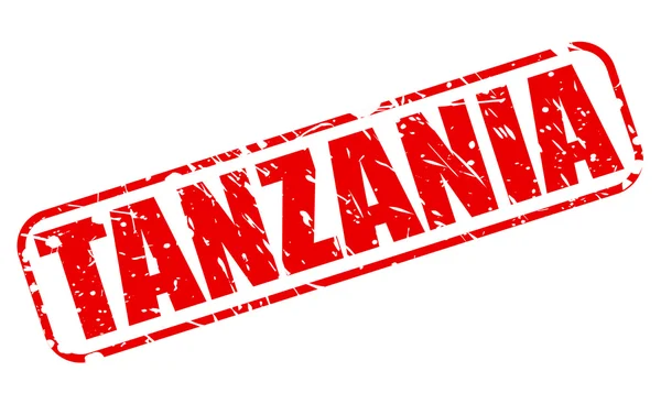 Tanzánia piros bélyegzőszöveg — Stock Vector