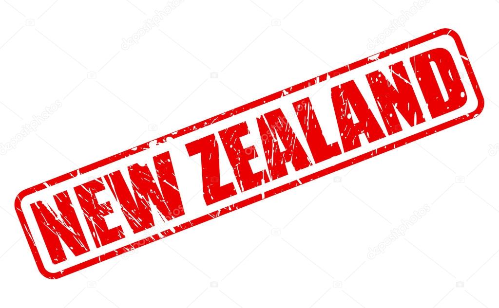 NEW ZEALAND red stamp text