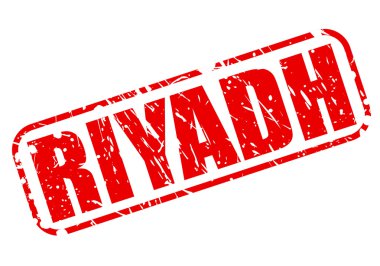 Riyad kırmızı damga metni beyaz