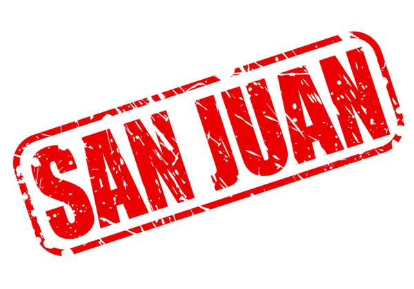 San Juan röd stämpel text — Stock vektor
