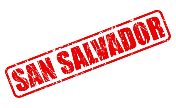 SAN SALVADOR texto carimbo vermelho em branco — Vetor de Stock