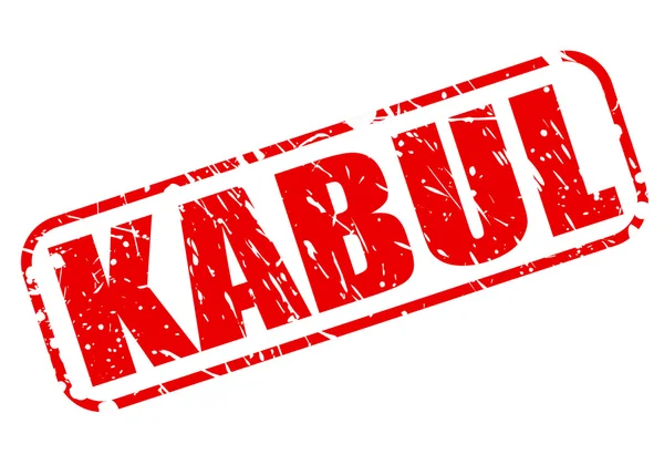 Texto de carimbo vermelho KABUL em branco — Vetor de Stock