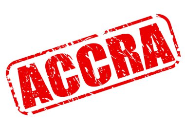 Accra kırmızı damga metni beyaz