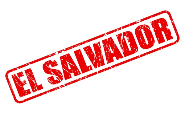 El Salvador texto de sello rojo — Vector de stock