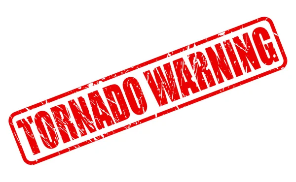 Tornado-Warnung roter Stempel — Stockvektor