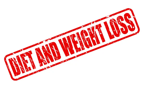 ダイエットと減量の赤いスタンプの文字列 — ストックベクタ