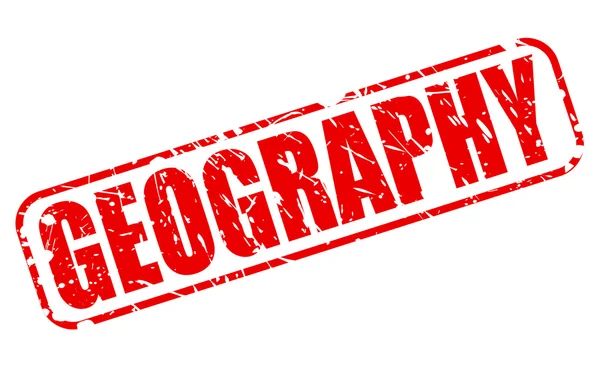 GEOGRAPHY red stamp text — Stock Vector