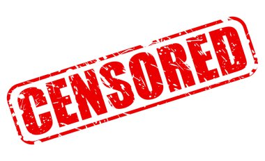 Censored red stamp text clipart