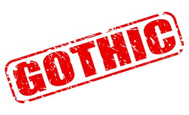 Gotik kırmızı damga metni
